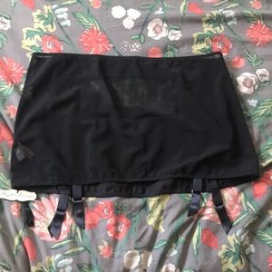 Sheer garter suspender skirt